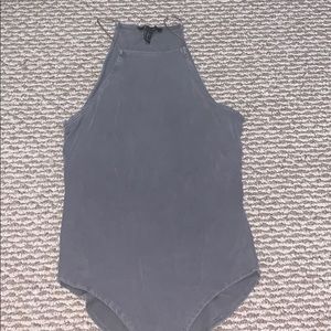 GREY BODY SUIT